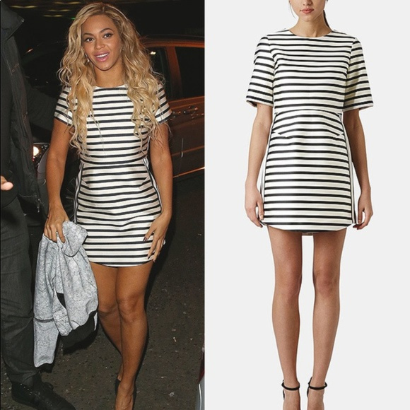 Topshop Dresses & Skirts - Topshop Striped Mini Dress, Navy and Cream/Ivory